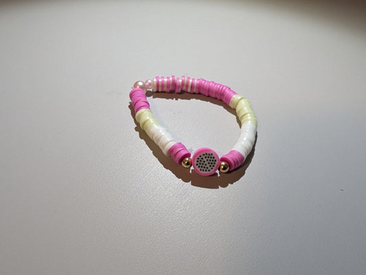 Dragonfruit Delight Armband – Zoet & Zacht! 🍈🌸🤍